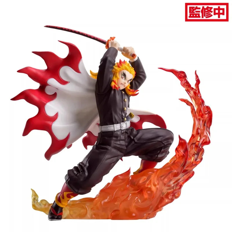 Demon Slayer Akaza Rengoku Kyoujurou Desktop Cute Doll Anime Action Figure Toy Gift Model Collection