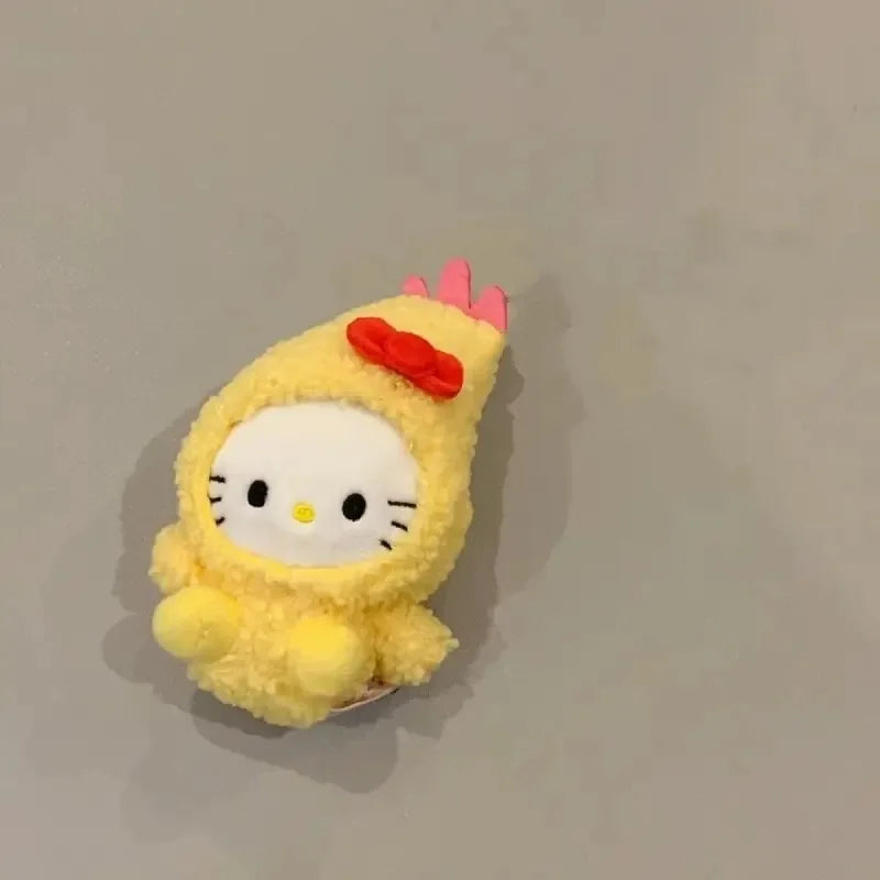 Kawaii Anime New Sanrio Hello Kitty Cartoon Plush Toy Fashion Plush Doll Pendant School Bag Keychain Accessories Gift for Friend