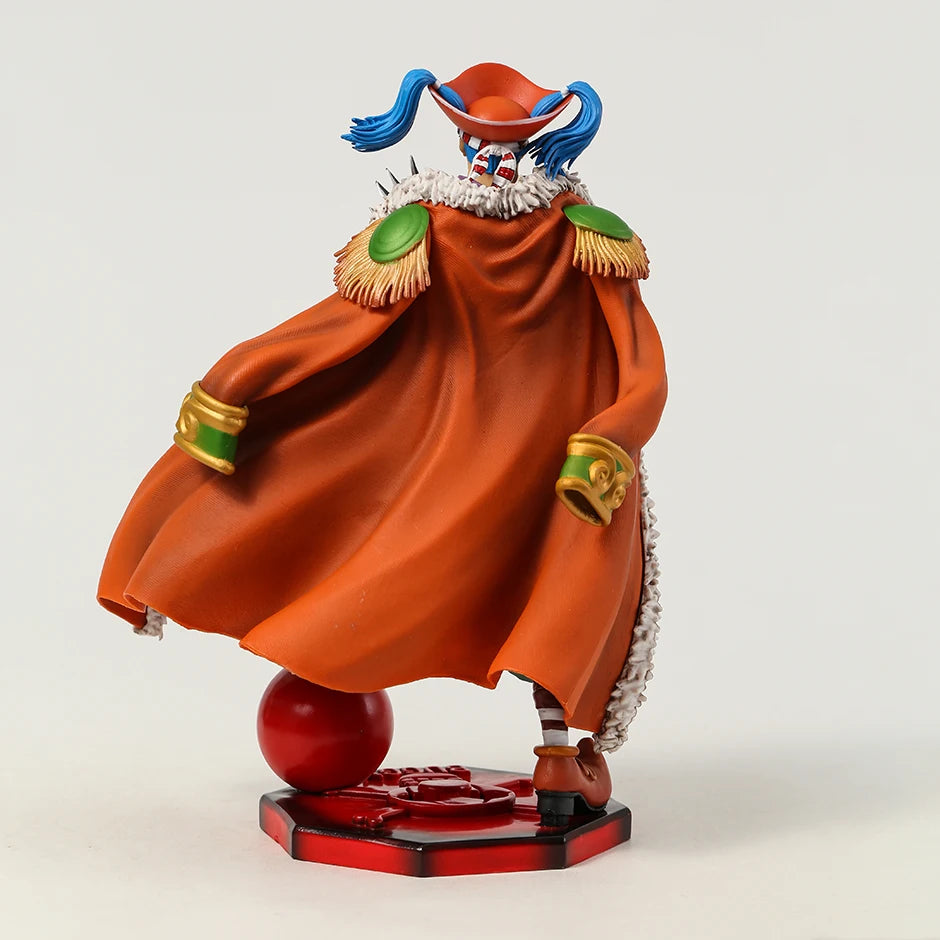 One Piece Clown Buggy Anime Figure Four Emperors Figures 26cm PVC Statue Model Collection Desktop Ornament Children Toys Gifts