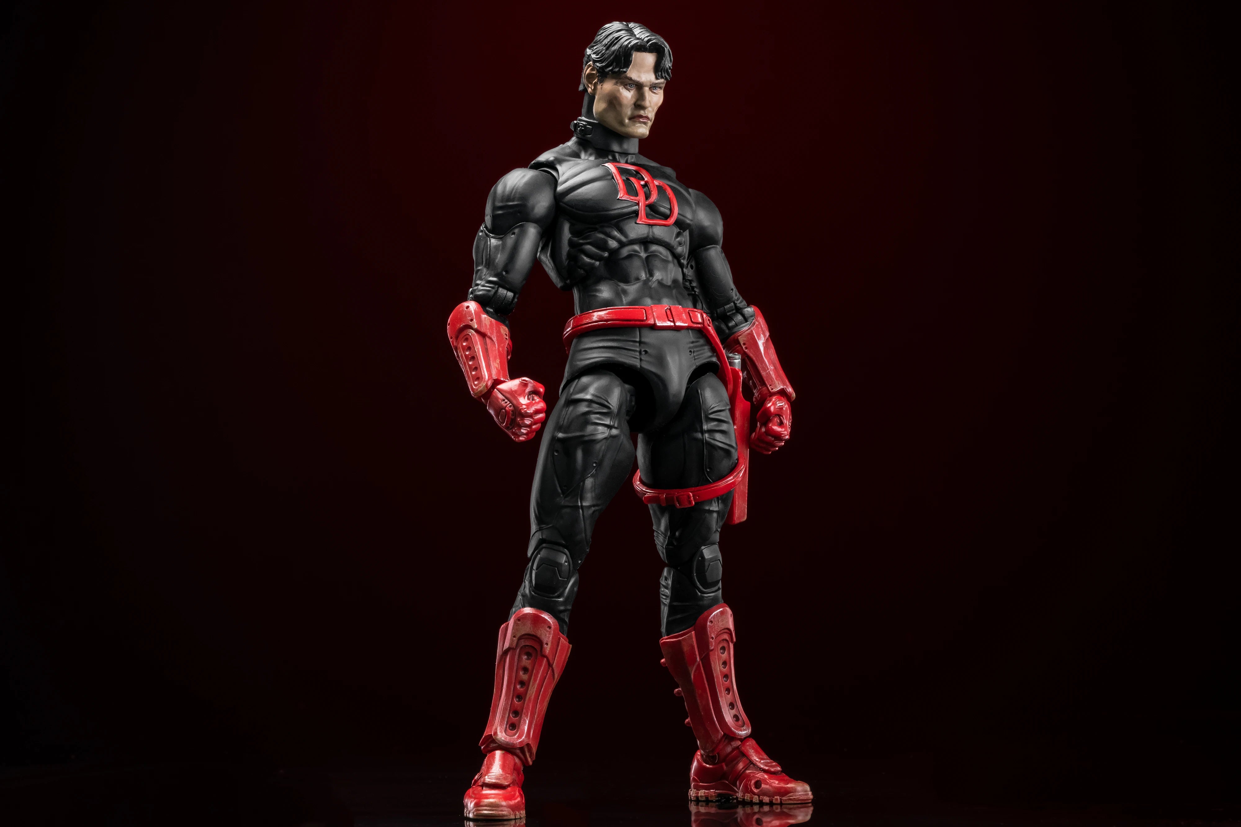In Stock - FlefToys Marvel Daredevil Classic Red Shadowland Reborn Black 8