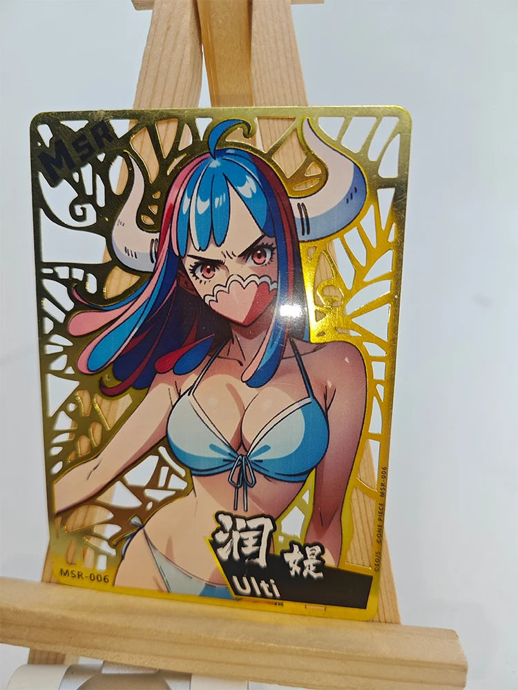 One Piece Cards MSR Metal Cards Nami Vivi Perona Uta Yamato Hancock Boy Anime Collectible Cards Christmas Birthday Present