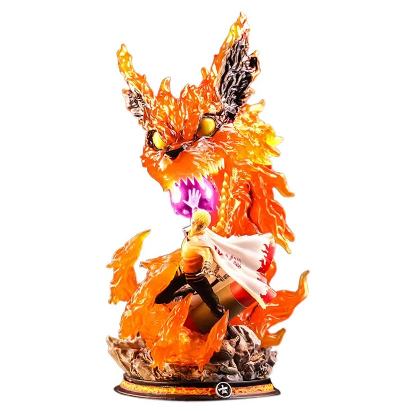 Naruto Shippuden  Anime Model Uzumaki Naruto Tailed Beast Bijuu Mode Action Figure 40cm Statue Collection Toy Kyubi Kurama Figma
