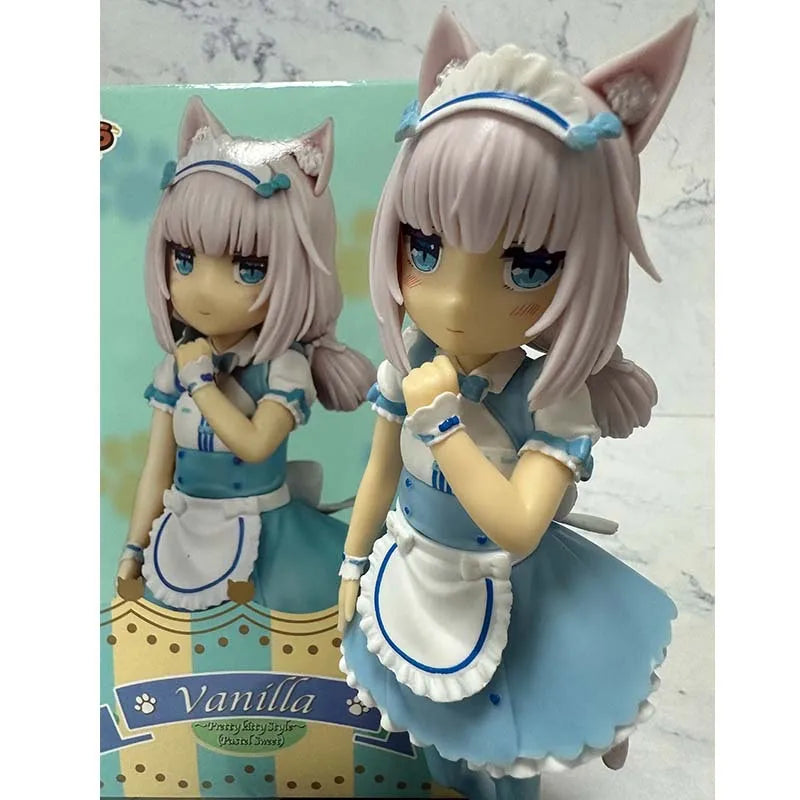 18CM Cat Maid Anime NEKOPARA Figure Chocolates Vanilla Cute Pretty Cat Style Model PVC Static Child Toys Collectible Gift Doll