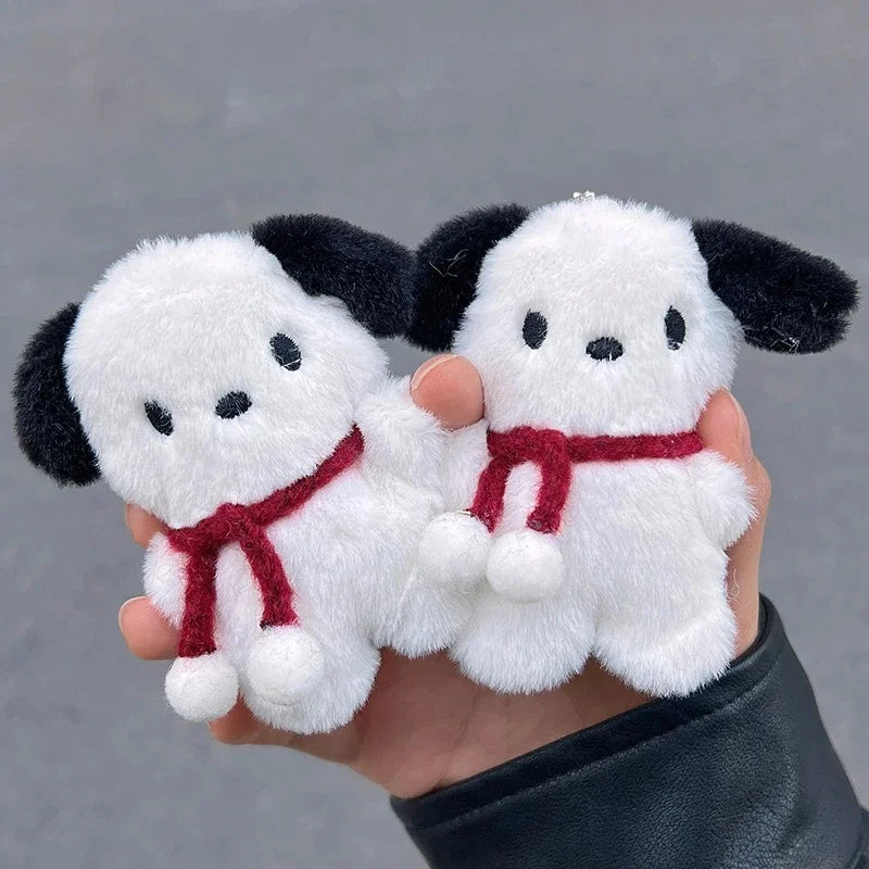 Cute Cartoon Plush Dog Doll Keychain For Girls Gifts Keyring Creative Car Bag Hanging Accessories