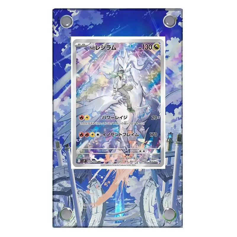Pokemon Sv9 Iono Reshiram Acrylic Extended Painting Stuck Brick Cartoon Game Collection Card Display Stand Desktop Ornament