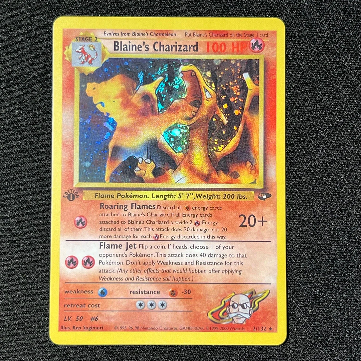 PKM Cards 1996 Years 1st Gym Set English Cards PTCG Charizard Blastoise Venusaur Game Anime Collection Cards Gift Toy Proxy Card