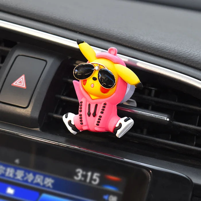 Anime Pokemon Cartoon Pikachu Psyduck Action Figures Car Air Outlet Perfume Clip Decor Auto Air Freshener Interior Accessories