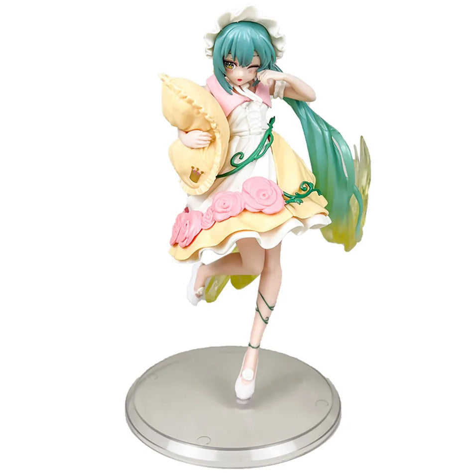 20CM Anime Hatsune Miku X Cinnamoroll Figure Anime Peripheral Collectible Models Decorative Decorations Children Kawaii Gift