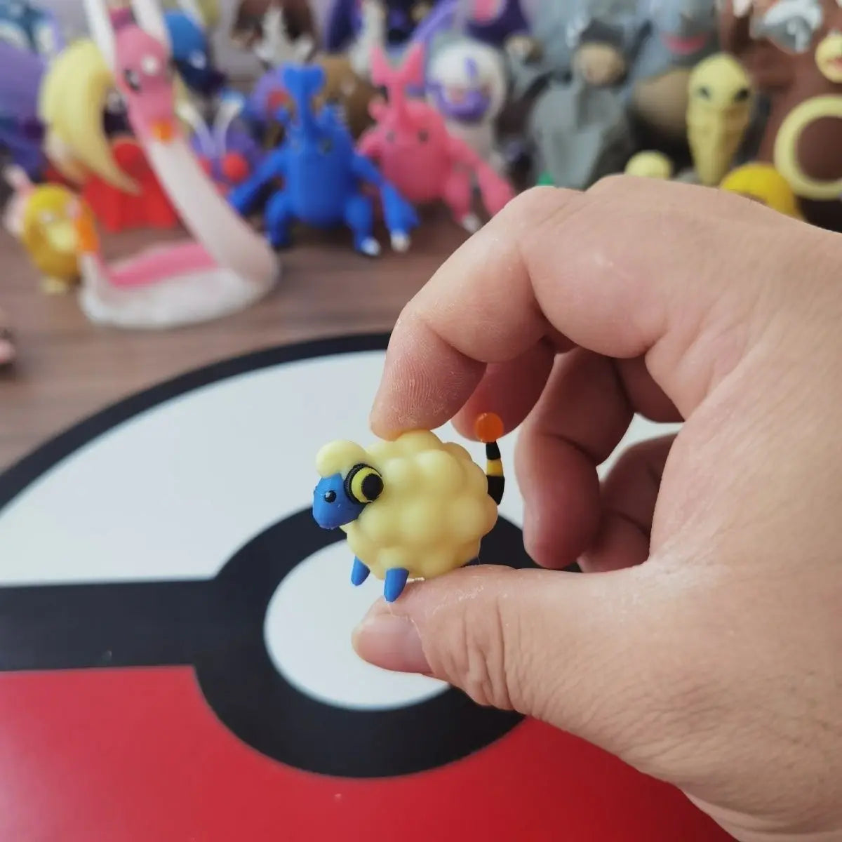 Anime Mareep Flaaffy Ampharos Figure Proportion World Diy 3D Printing Cute Cartoon Character Desktop Model Children Gift