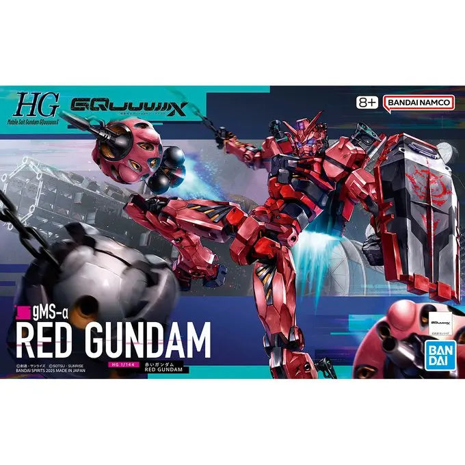 Bandai HG 1/144 HGUC Gundam Gquuuuuux RED Gundam Model Kit Anime Fighter Assembly Model Anime Action Figure Toy Gift for kid