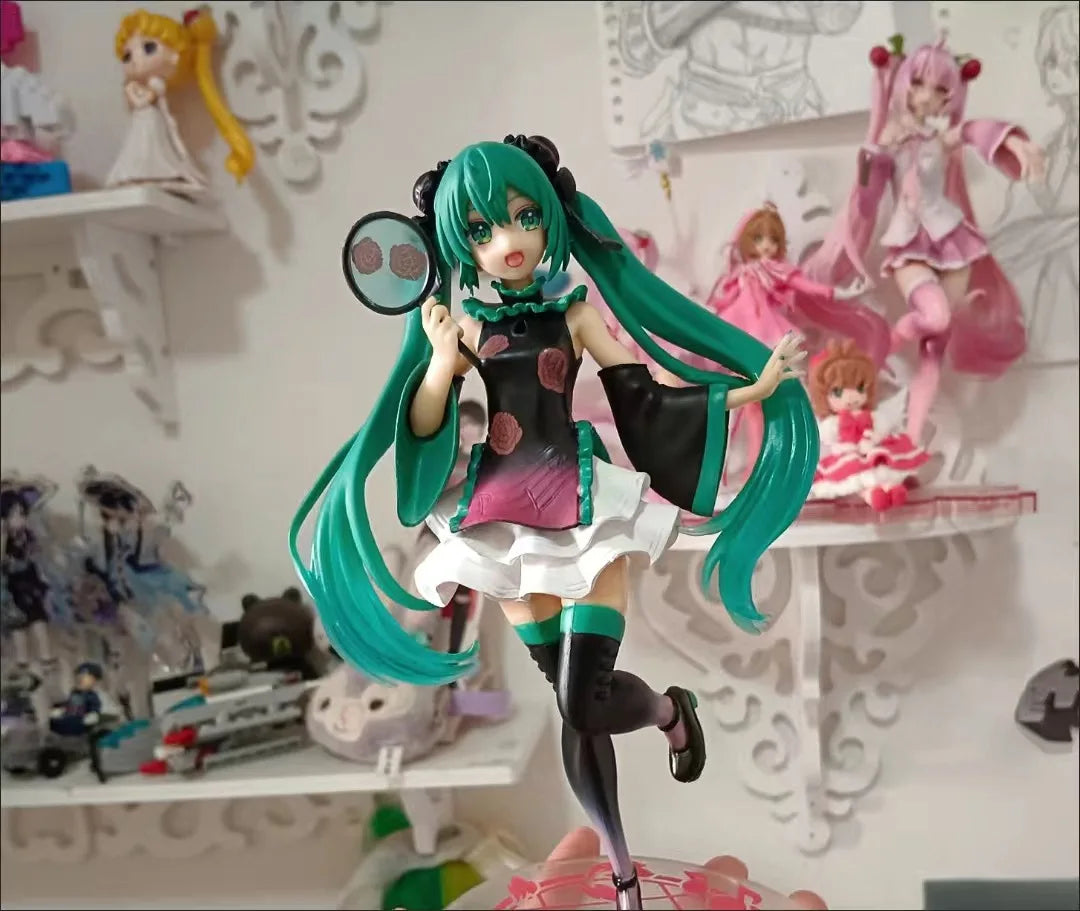 20cm Hatsune Miku Cheongsam Anime Action Figure Collection Model Figurine Decoration Hobbies Cartoon Decor Toys Birthday Gifts