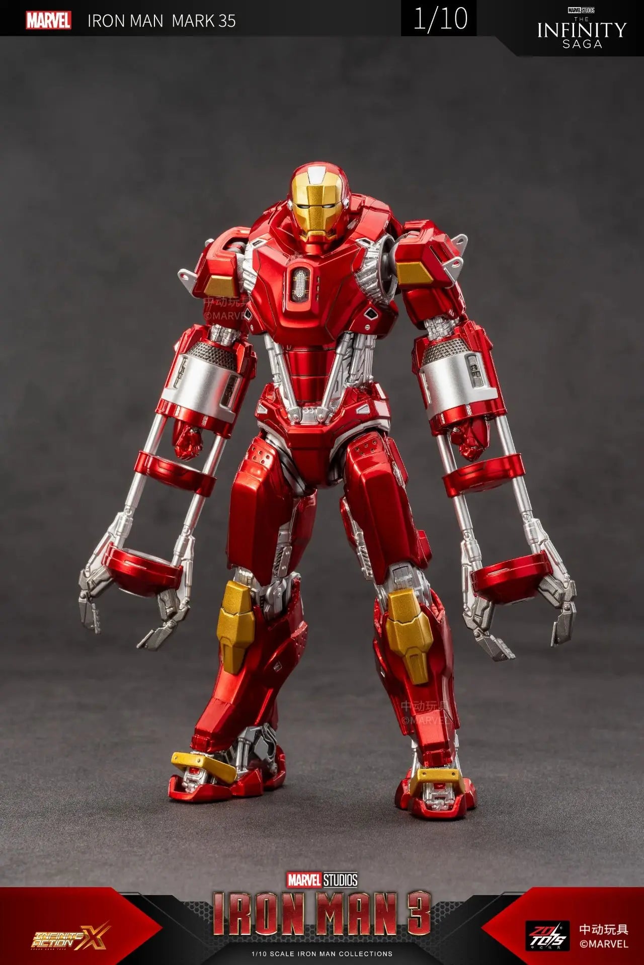 ZD Toys Iron Man Action Figure Iron Patriot MK1-7 MK17 MK33 MK85 MK30 War Machine Legends Avengers Tony Stark Collect Toy Gift