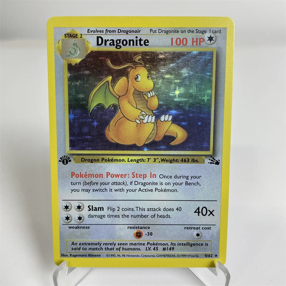 Holographic PKM Collection Cards PTCG Proxy Card Blue Core Paper Card Kids PKM Vaporeon/SnorlaxDragonite/Blastoise