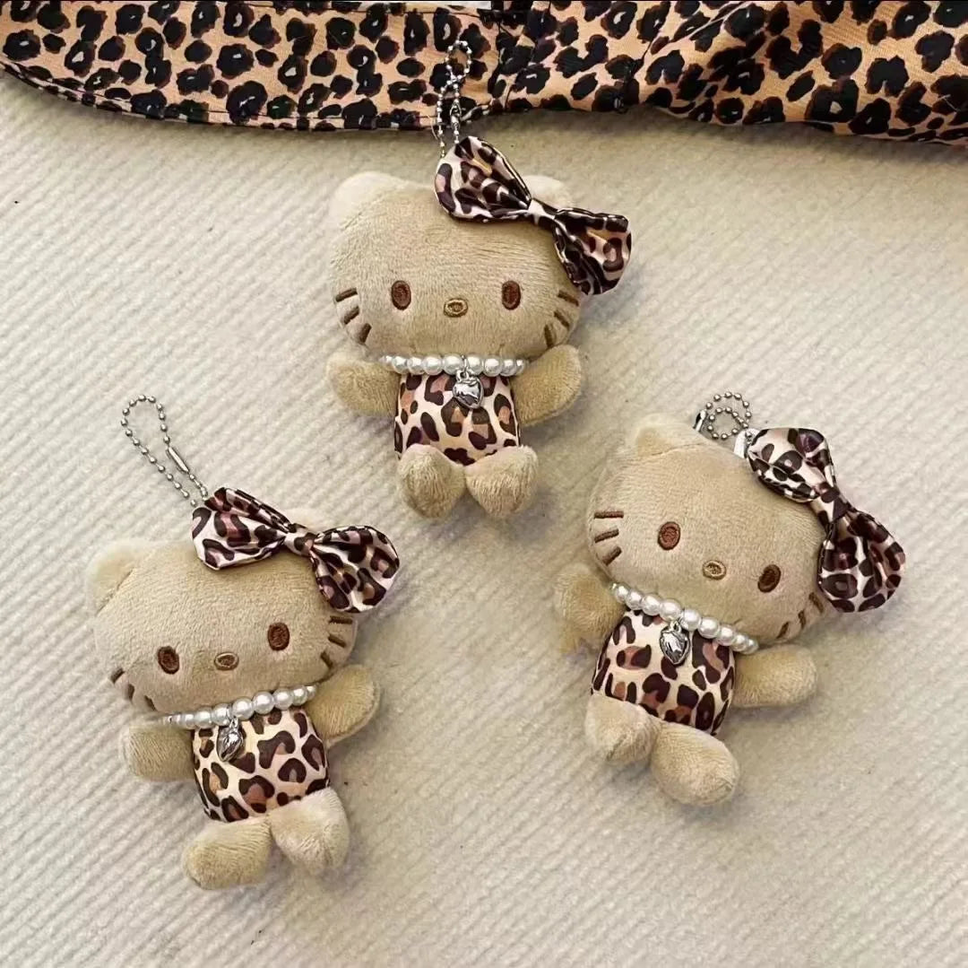 Kawaii Anime New Sanrio Hello Kitty Cartoon Plush Toy Fashion Plush Doll Pendant School Bag Keychain Accessories Gift for Friend