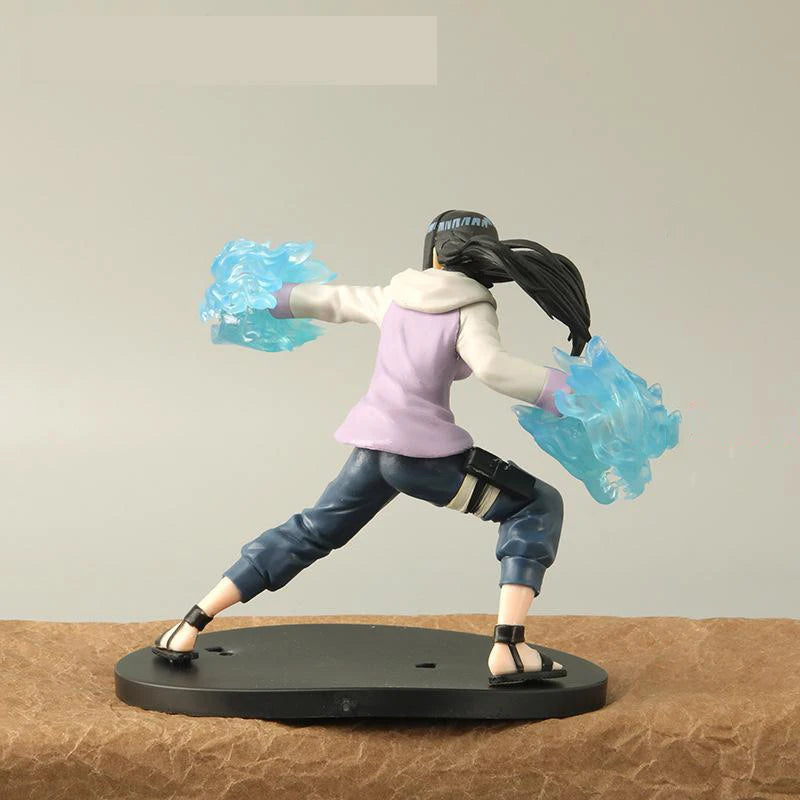16cm Naruto Anime Figure Rock Lee Hyuuga Hinata Roubu Double Lion Fist Fighting PVC Action Figure Collection Model Doll Toy Gift