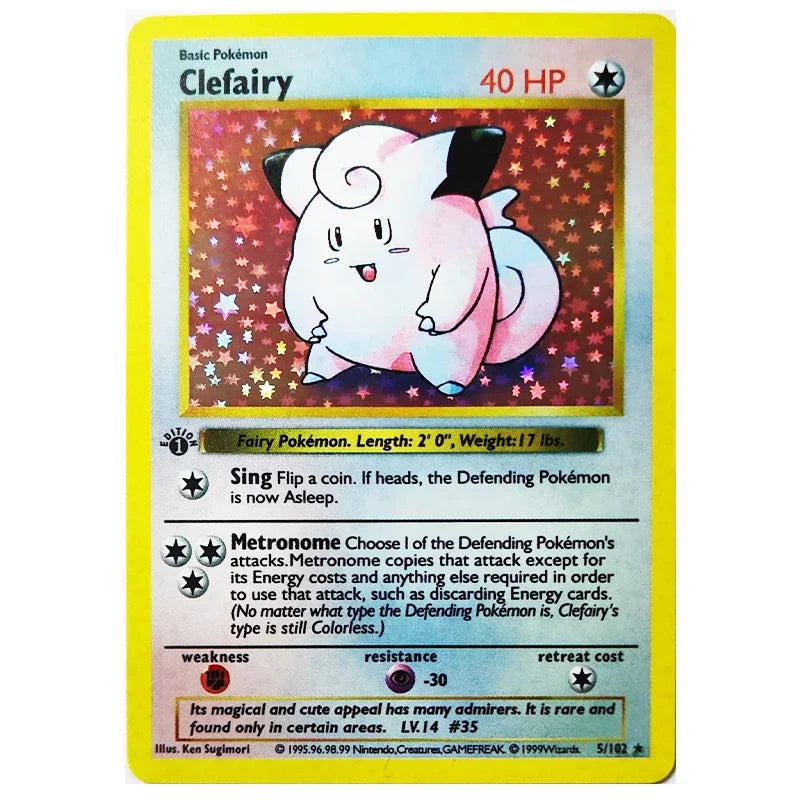 Pokemon Collection Cards 1996 1st Edition Flash Cards Charizard Blastoise Game PTCG Game Anime Shining Collection Cards Gift Toy