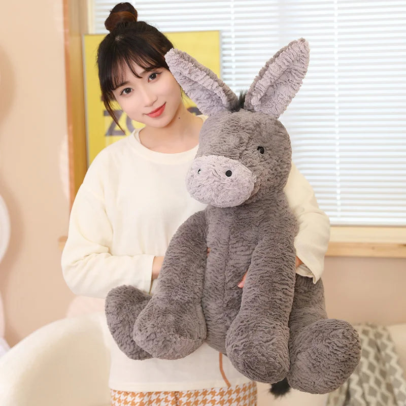 23/40/60CM Cute Burro Peluche Toys Lovely Grey Donkey Plush Dolls Stuffed Soft Animal for Baby Infant Birthday Room Decor Gifts