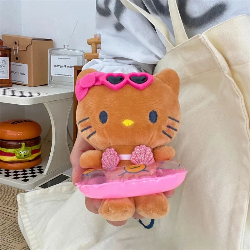 Sanrio Hello Kitty Doll Keychain Pendant Cartoon Kt Cat Stuffed Kawaii Plushies Key Ring Bag Accessories Girls Holiday Gift Toys