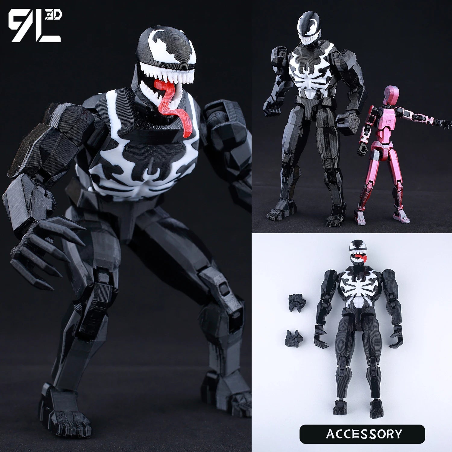 9L 3D Printed Demon Slayer Tanjiro Kamado Lucky Dummy 13 Movable Shapeshift Action Figures Mannequin Toys for Anime Fans
