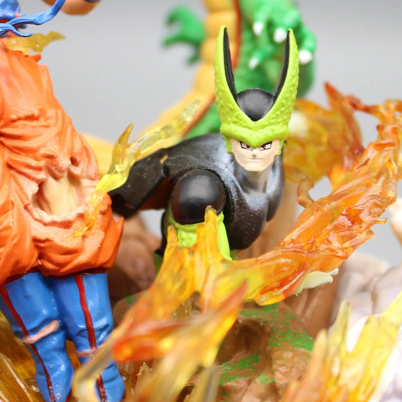 Dragon Ball Figure Son Goku Anime Figurine 23cm Super Saiyan Goku Statue Shenron Frieza Buu Cell Models Collectble Toys Gifts Gk