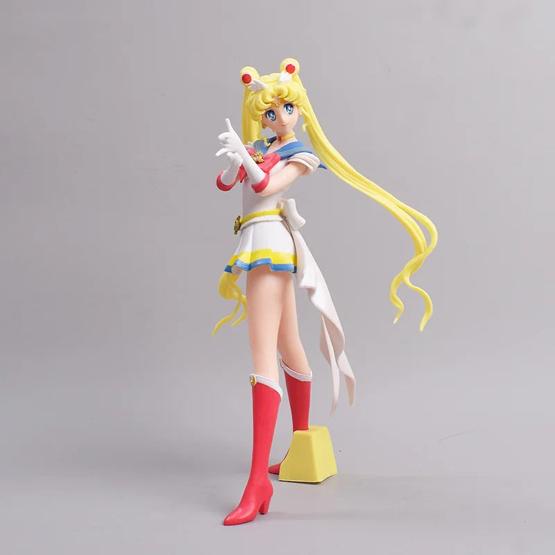 2pcs/lot Anime Sailor Moon Figure Sailor Mars Sailor Mercury Action Figures Hand Made Toy Kawaii Model Ornaments Gift 22cm