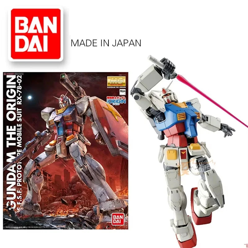 BANDAI Original MG 1/100 Model RX-78-2 GUNDAM THE ORIGIN VERSION Assemble Model Action Figures