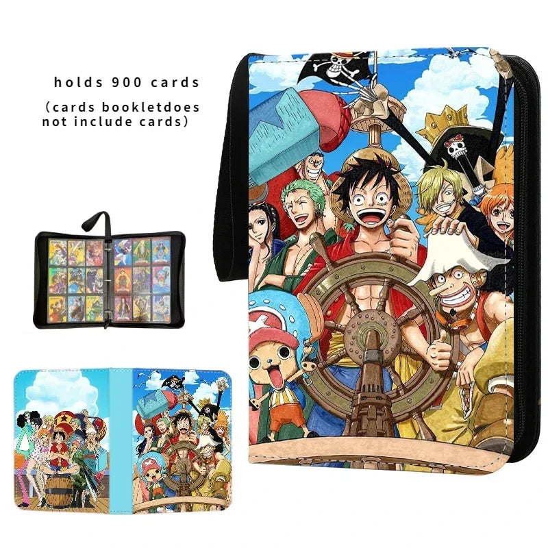 Anime 40-900pcs One Piece Luffy Zoro Card Book Pu Super Large Capacity Card Binder Display Game Collection Card Kids Toy Gift