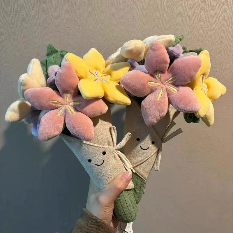 Interesting Plush Bouquet, Tulips, Potted Plants, Plush Dolls, Lovely And Soothing Bouquets, And Graduation Day Gifts For Girls.