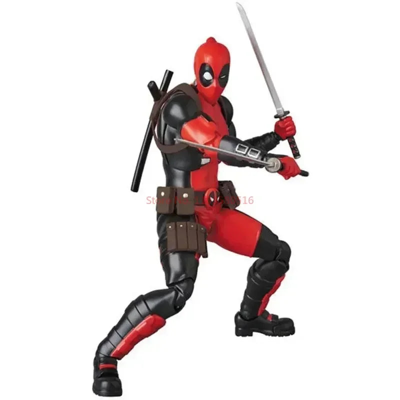 Stock 16cm Anime Deadpool Mafex 082 X-men Action Figures Comic Version Collectable Model Doll Cool Boys Birthday Festival Gifts
