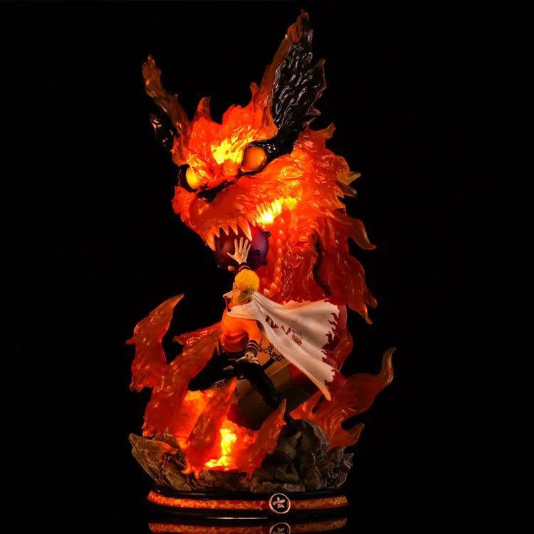 Naruto Shippuden  Anime Model Uzumaki Naruto Tailed Beast Bijuu Mode Action Figure 40cm Statue Collection Toy Kyubi Kurama Figma