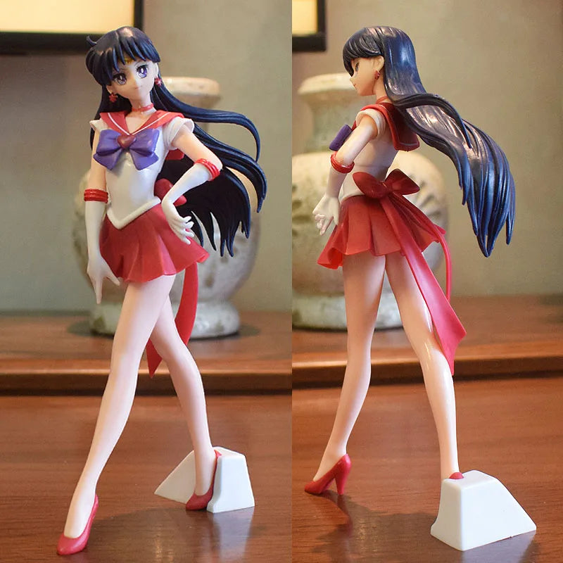 2pcs/lot Anime Sailor Moon Figure Sailor Mars Sailor Mercury Action Figures Hand Made Toy Kawaii Model Ornaments Gift 22cm
