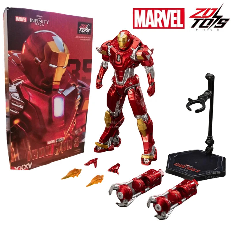 ZD Toys Iron Man Action Figure Iron Patriot MK1-7 MK17 MK33 MK85 MK30 War Machine Legends Avengers Tony Stark Collect Toy Gift