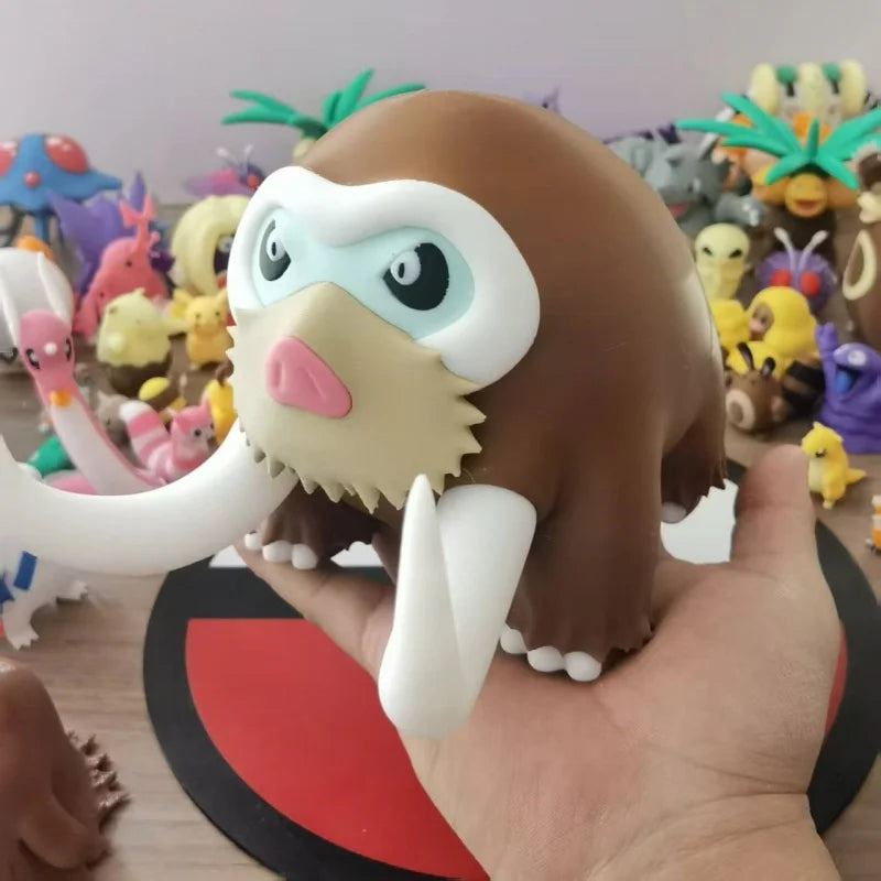 Anime Mamoswine Piloswine Swinub Action Figure Proportion World 1:20 Diy 3D Printing Cartoon Character Desktop Statue Gift Toy