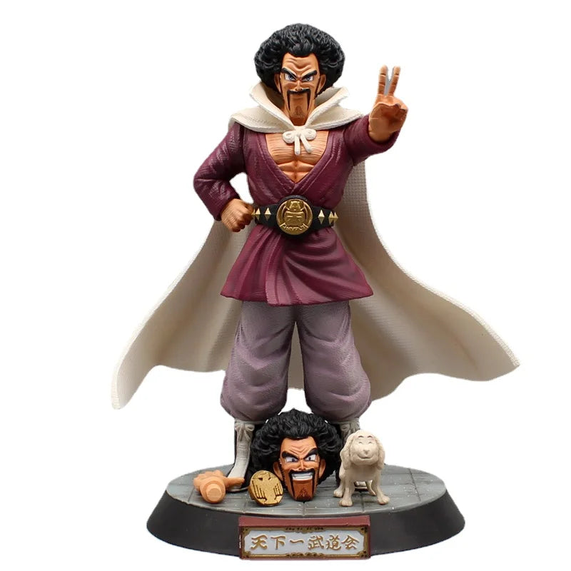 23cm Dragon Ball Z Mister Satan Figure Hercule Ring Name Mark PVC Action Figures GK Statue Collection Model Toys Gifts Dragon Ball Figure