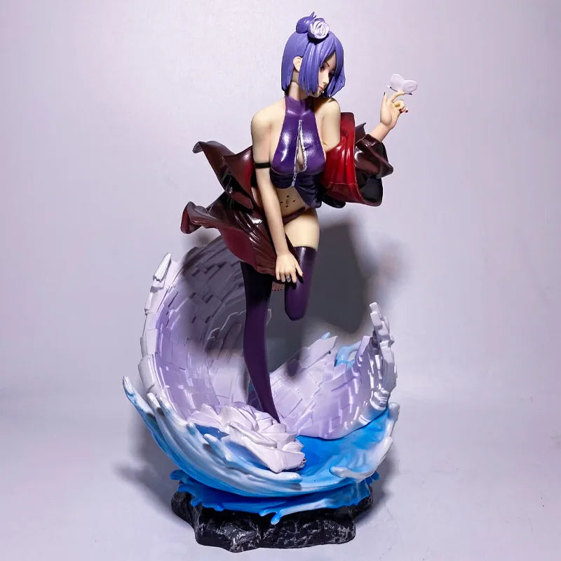 Anime Naruto GK Statue 28cm Akatsuki Figure Konan Girl Statue Model Collectible Toys Christmas Ornaments