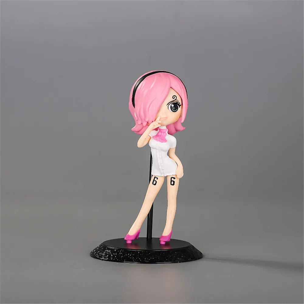 Kawaii Anime One Piece Charlotte Pudding Vinsmoke Reiju Nefeltari Vivi PVC Action Figure Collectible Model Kids Toys Doll Gifts