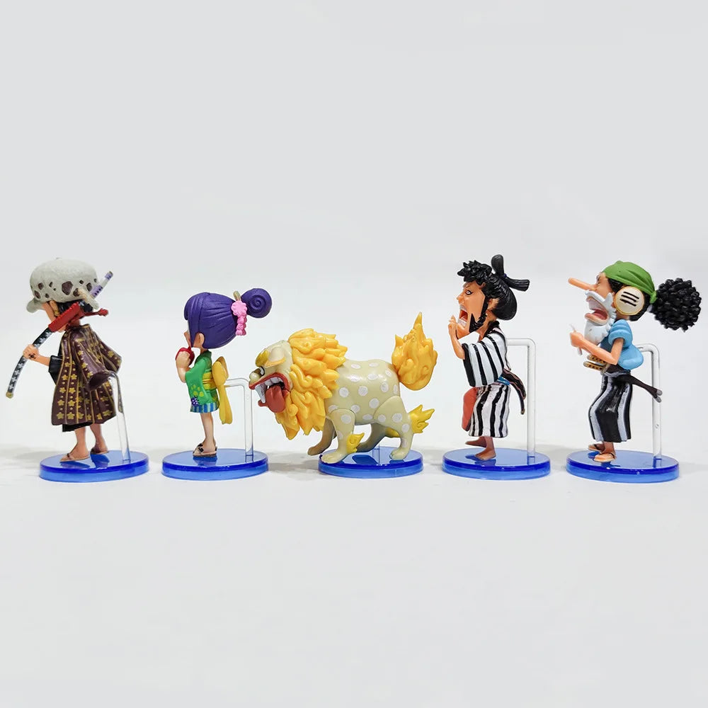 10Pcs/set One Piece Anime Figure Luffy Sanji Nami Zoro Chopper Frank Robin PVC Action Figure Model Children Dolls Gift Toys
