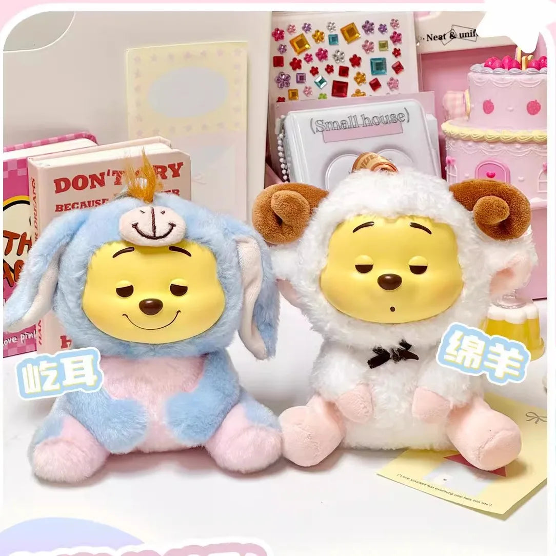 Miniso Disney Pooh Bear Pendant Blind Box Series Naughty Party Vinyl Children'S Toy Cute Model Birthday Gift Ornament Collect