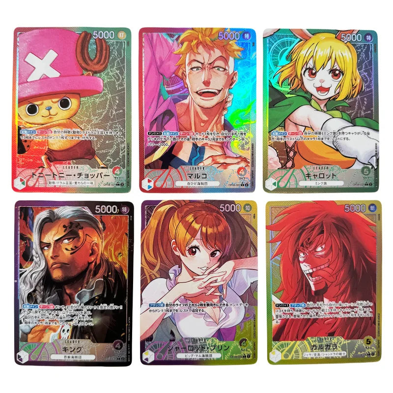 One Piece Anime Card Japanese Version Leader OPCG Replica Boa Hancock Luffy Law Zoro Moria Katakuri Game Anime Collection Cards
