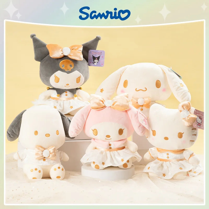 Sanrio Kawaii Kuromi Melody Pochacco Cinnamoroll Hello Kitty Plush Toy Stuffed Doll Birthday Presents For Children