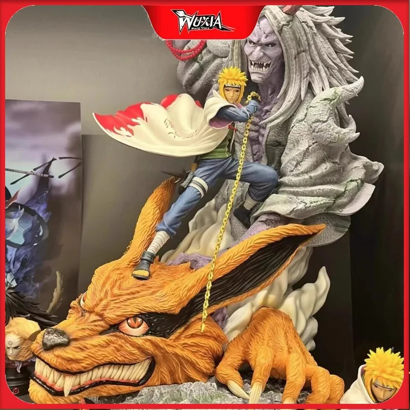 23cm Anime Naruto Figure Namikaze Minato Action Figures Yondaime Hokage GK PVC Model Collection Desk Decor for Gift Toy