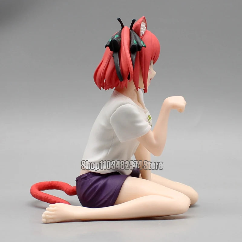 10cm Yotsuba Anime Cute Nakano Nino Figurine The Quintessential Quintuplets Figure Cat Nakano Miku Figure PVC Collection Toys