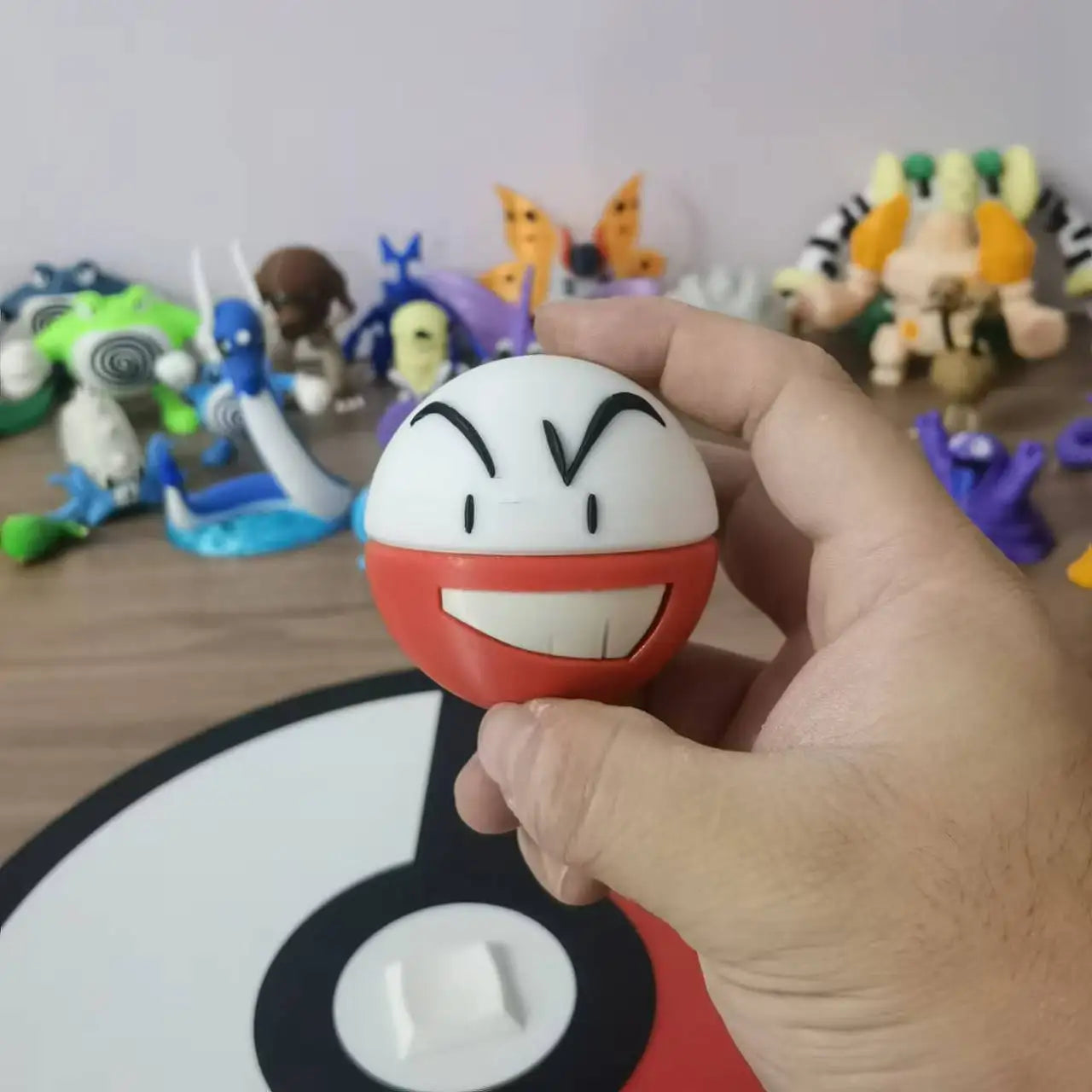 Pokemon Anime Figures Electrode Voltorb Proportion World 1:20 Diy 3d Printing Cute Cartoon Character Desktop Model kids toy Gift