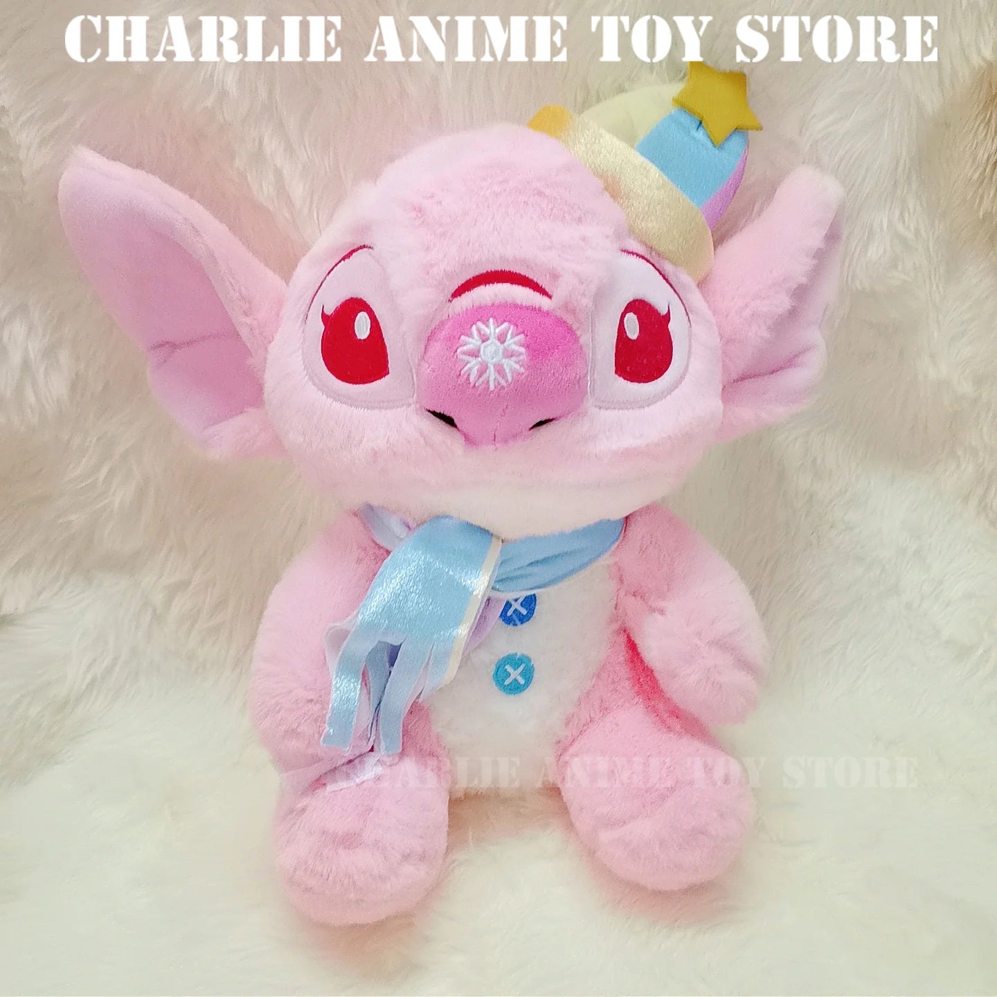 23cm Anime Stitch Plush Stuffed Toys Cartoon Cute Angel Plush Doll Children Birthday Christmas Gifts Couple Doll