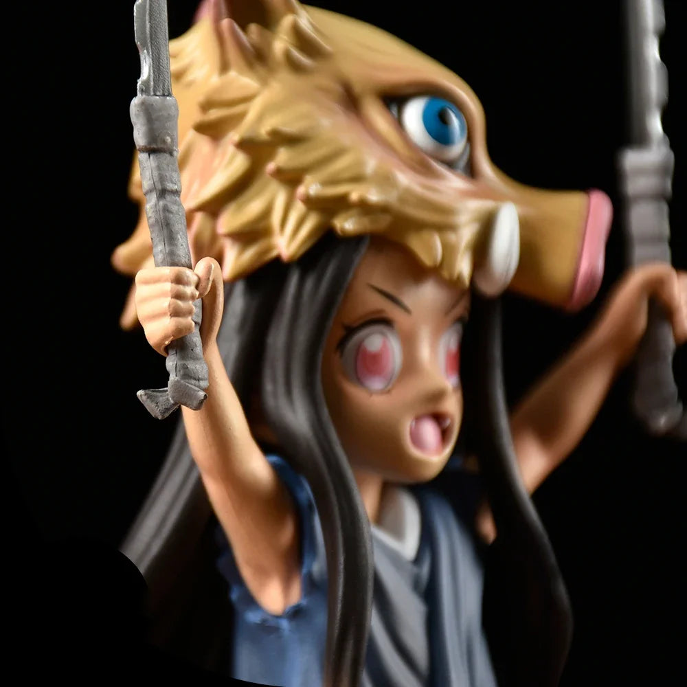Demon Slayer Anime Figure Kimetsu No Yaiba 19CM Pig's Head Kamado Nezuko Figurine Manga PVC Model Cartoon Doll Children Kids