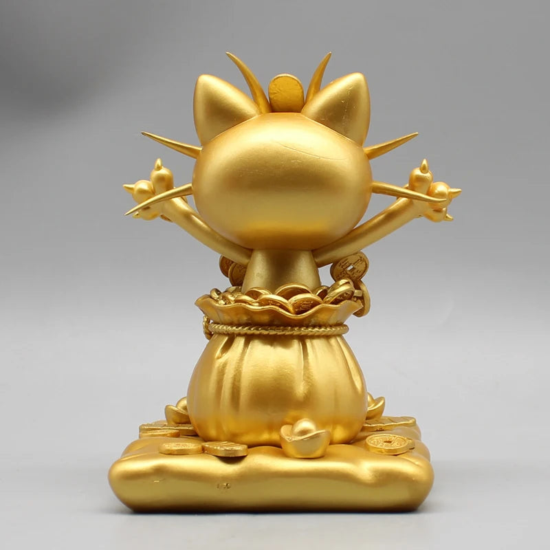 13cm Pokemon Meowth Sprinkle Gold Coins Anime Figure Model Gk Statue Boys Collection Desktop Decoration Ornament Cute Toys Gift