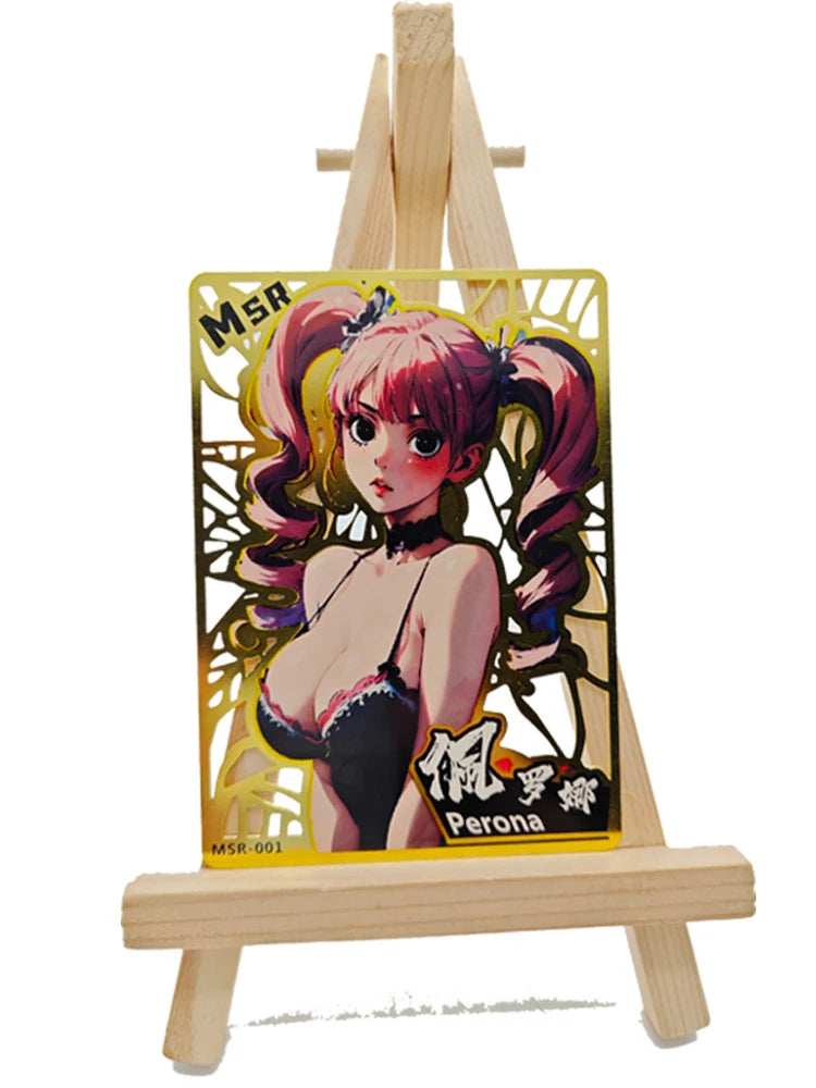 One Piece Cards MSR Metal Cards Nami Vivi Perona Uta Yamato Hancock Boy Anime Collectible Cards Christmas Birthday Present