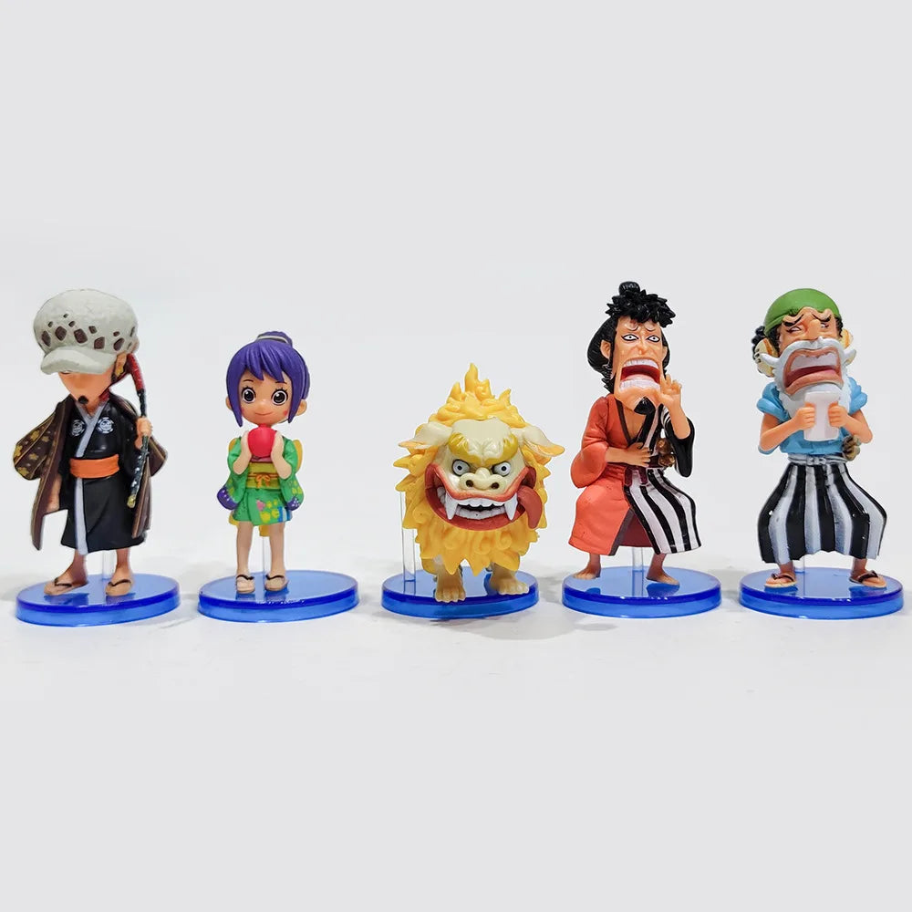 10Pcs/set One Piece Anime Figure Luffy Sanji Nami Zoro Chopper Frank Robin PVC Action Figure Model Children Dolls Gift Toys