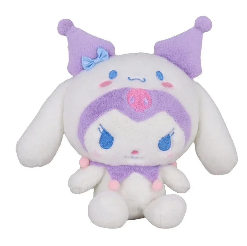 Sanrio Kuromi Cinnamoroll Melody Plush Toy Doll Anime Kawaii Doll Pendant Collection Children's Birthday Festival Gift