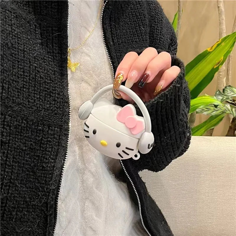 Hello Kitty Sanrio Earphone Protective Case Cute Girl for Airpods 1 2 3 Pro 2 Soft Kawaii Bluetooth Earphone Case Gift